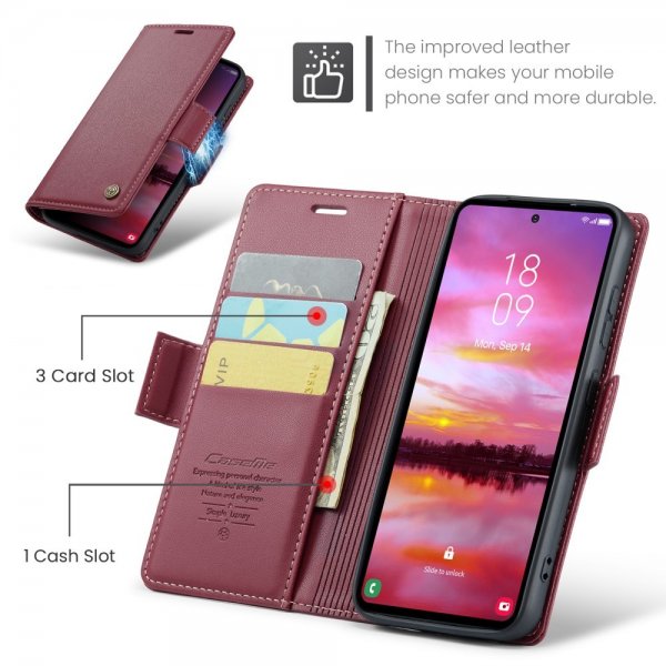 CaseMe Samsung Galaxy S24/S25 Kotelo 023 Sarja Punainen