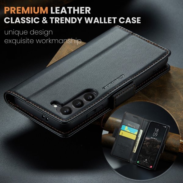 CaseMe Samsung Galaxy S24/S25 Kotelo 023 Series Musta