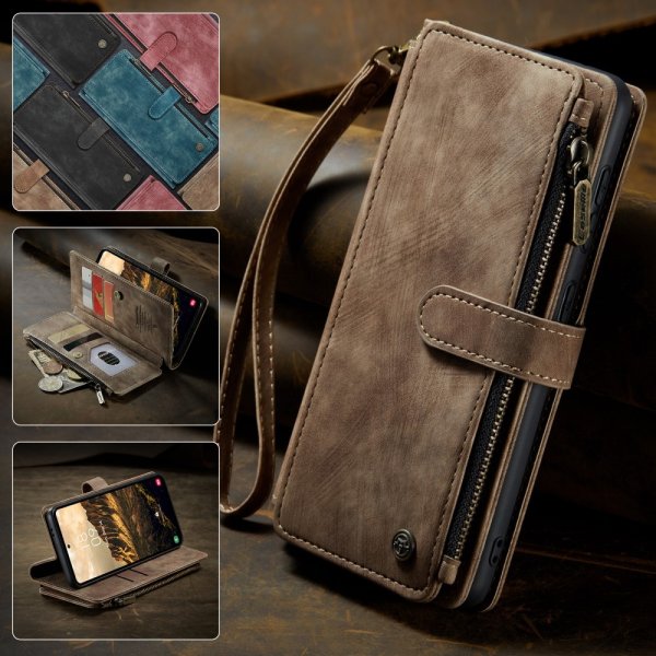 CaseMe Samsung Galaxy S24/S25 Kotelo C30 Series Ruskea