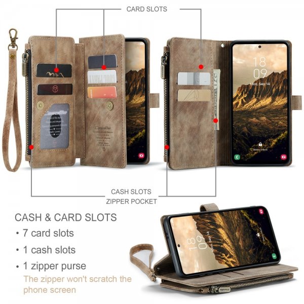 CaseMe Samsung Galaxy S24/S25 Kotelo C30 Series Ruskea
