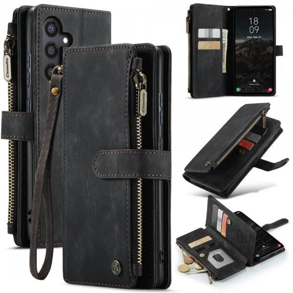 CaseMe Samsung Galaxy S24/S25 Kotelo C30-sarja Musta