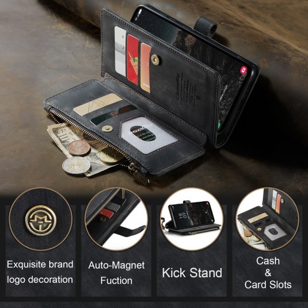 CaseMe Samsung Galaxy S24/S25 Kotelo C30-sarja Musta