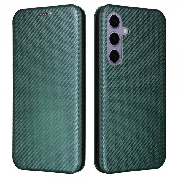 Samsung Galaxy S25 Kotelo Hiilikuitukuvio Vihreä