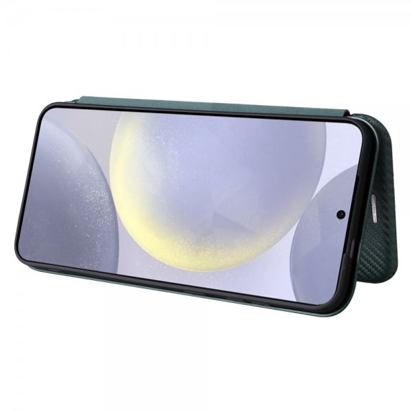 Samsung Galaxy S25 Kotelo Hiilikuitukuvio Vihreä