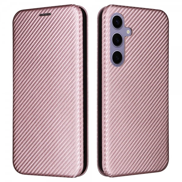 Samsung Galaxy S25 Kotelo Hiilikuitukuvio Ruusukulta