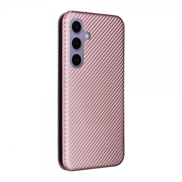 Samsung Galaxy S25 Kotelo Hiilikuitukuvio Ruusukulta
