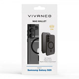 Vivanco Samsung Galaxy S25 -suojakotelo Mag Wallet, musta