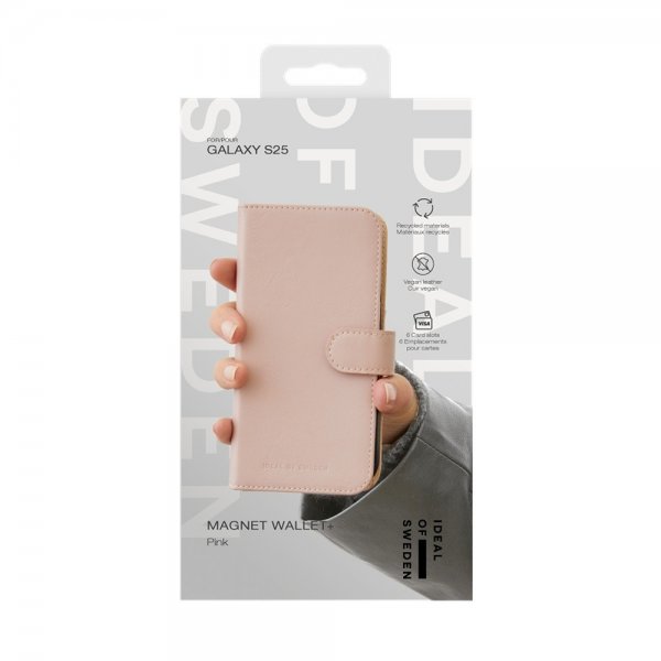 Ideal of Sweden Samsung Galaxy S25 Kotelo Magnet Wallet+ Rosa