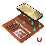 Betopnice Samsung Galaxy S25 -suojakotelo irrotettavalla kuorella 005 ruskea