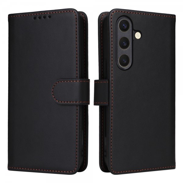 Betopnice Samsung Galaxy S25 -suojakotelo irrotettavalla kuorella 005 Musta