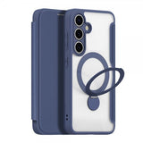 Dux Ducis Samsung Galaxy S25 Kotelo Skin X Pro Series Kickstand MagSafe Sininen