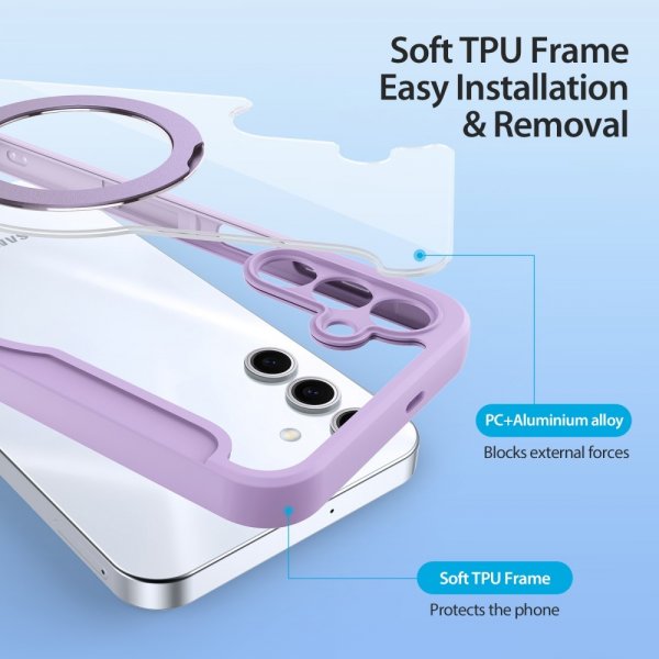 Dux Ducis Samsung Galaxy S25 Fodral Skin X Pro Series Jalusta MagSafe Violetti