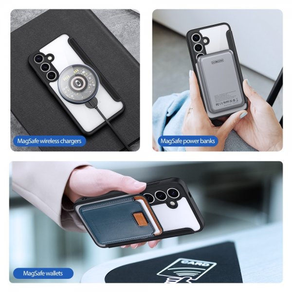 Dux Ducis Samsung Galaxy S25 Kotelo Skin X Pro Series Kickstand MagSafe Musta