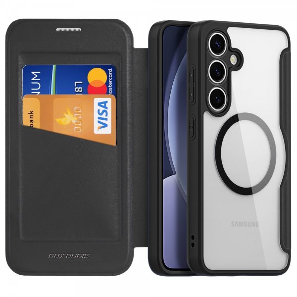 Dux Ducis Samsung Galaxy S25 -suojakotelo Skin X Pro Series MagSafe musta