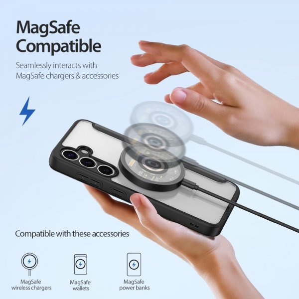 Dux Ducis Samsung Galaxy S25 -suojakotelo Skin X Pro Series MagSafe musta