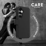 CARE by PanzerGlass Samsung Galaxy S25 Tango Two-in-One Wallet MagSafe -suojakuori, musta