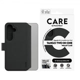 CARE by PanzerGlass Samsung Galaxy S25 Tango Two-in-One Wallet MagSafe -suojakuori, musta