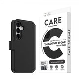 CARE by PanzerGlass Samsung Galaxy S25 Tango Two-in-One Wallet MagSafe -suojakuori, musta