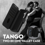 CARE by PanzerGlass Samsung Galaxy S25 Tango Two-in-One Wallet MagSafe -suojakuori, musta
