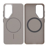 Samsung Galaxy S25 Kuori Hiilikuitukuvio MagSafe Harmaa