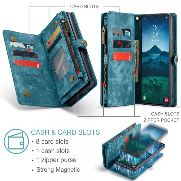 CaseMe Samsung Galaxy S25 Plus Fodral 008 Series Irrotettava Kuori Sininen