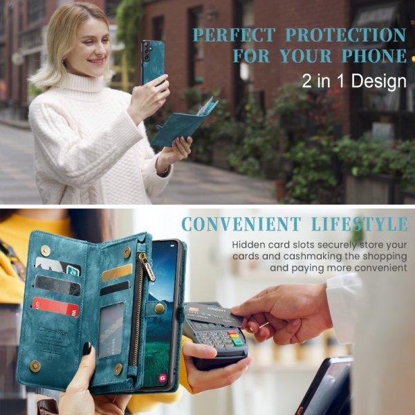 CaseMe Samsung Galaxy S25 Plus Fodral 008 Series Irrotettava Kuori Sininen