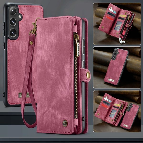 CaseMe Samsung Galaxy S25 Plus -suojakotelo 008 Series, irrotettava kuori, punainen