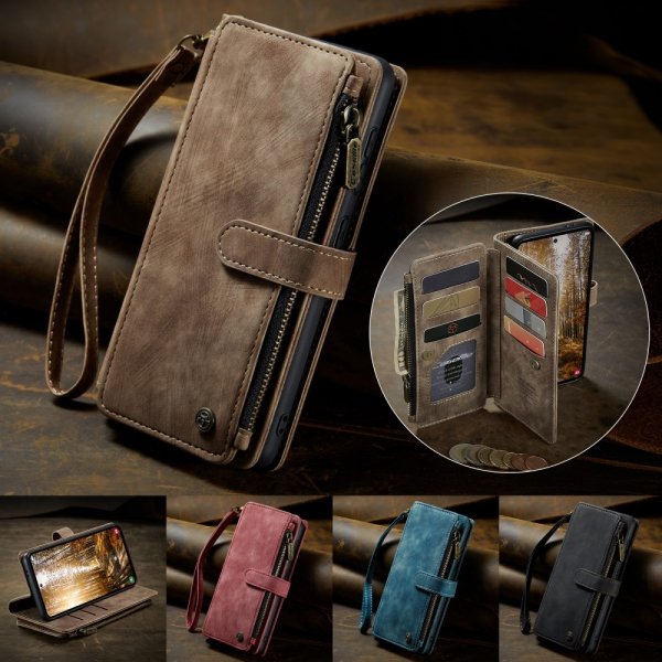 CaseMe Samsung Galaxy S24 Plus/S25 Plus C30 Series Kotelo, Ruskea