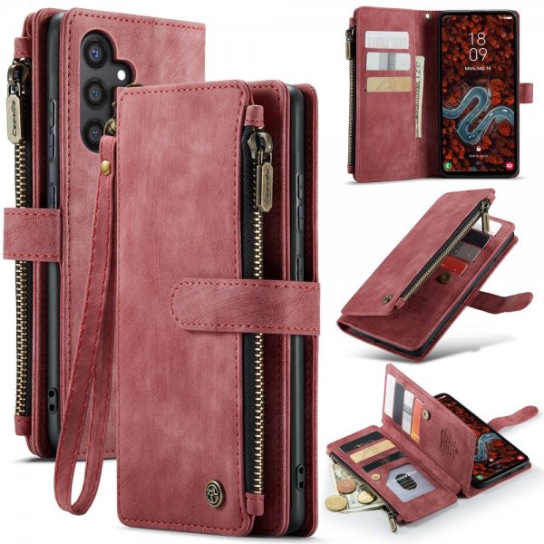 CaseMe Samsung Galaxy S24 Plus/S25 Plus C30 -sarjan kotelo, punainen