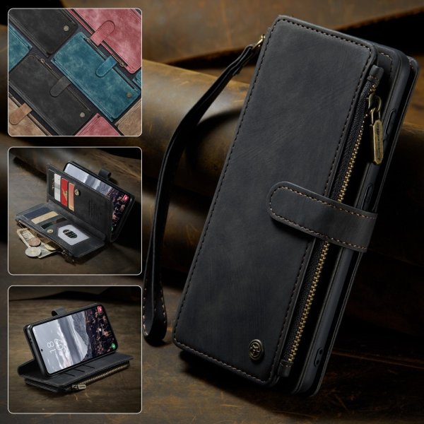 CaseMe Samsung Galaxy S24 Plus/S25 Plus -suojakotelo C30-sarja Musta