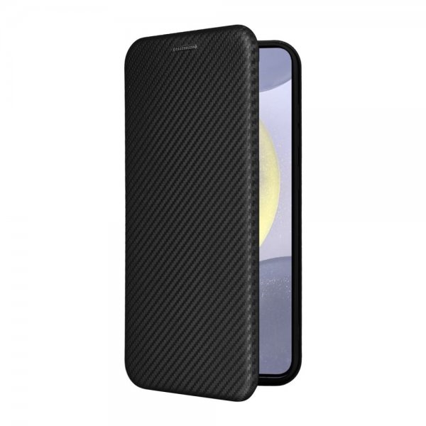 Samsung Galaxy S25 Plus hiilikuitukuvioitu suojakuori musta