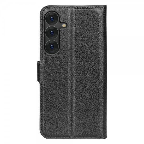 Samsung Galaxy S25 Plus Litsi-nahkakuori Musta