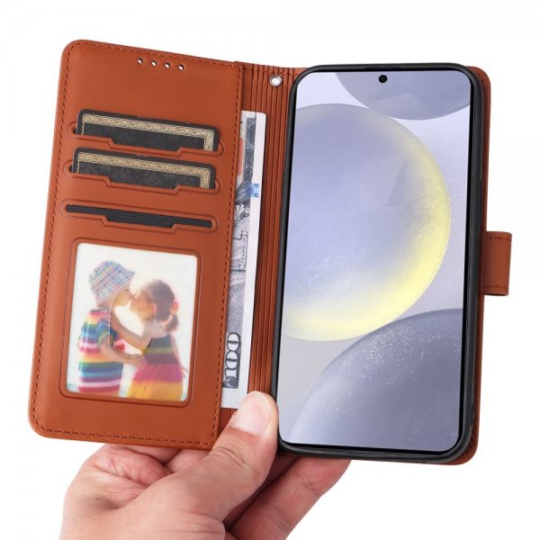 Betopnice Samsung Galaxy S25 Plus -suojakotelo irrotettavalla kuorella 005 ruskea