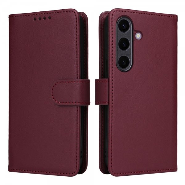 Betopnice Samsung Galaxy S25 Plus -suojakotelo irrotettavalla kuorella 005 punainen
