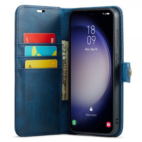 Dg.Ming Samsung Galaxy S25 Plus -kotelo irrotettavalla kuorella, sininen