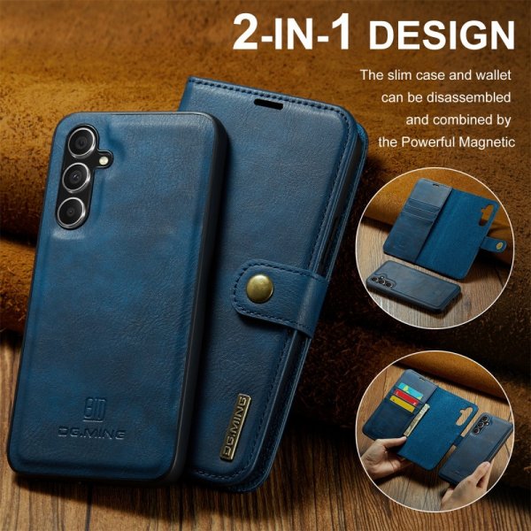 Dg.Ming Samsung Galaxy S25 Plus -kotelo irrotettavalla kuorella, sininen