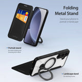 Dux Ducis Samsung Galaxy S25 Plus suojakuori Skin X Pro -sarjan jalustalla ja MagSafella, musta