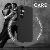 CARE by PanzerGlass Samsung Galaxy S25 Plus -kotelo Tango Two-in-One Wallet MagSafe musta