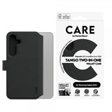 CARE by PanzerGlass Samsung Galaxy S25 Plus -kotelo Tango Two-in-One Wallet MagSafe musta