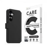 CARE by PanzerGlass Samsung Galaxy S25 Plus -kotelo Tango Two-in-One Wallet MagSafe musta