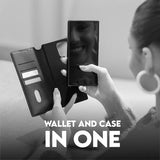 CARE by PanzerGlass Samsung Galaxy S25 Plus -kotelo Tango Two-in-One Wallet MagSafe musta