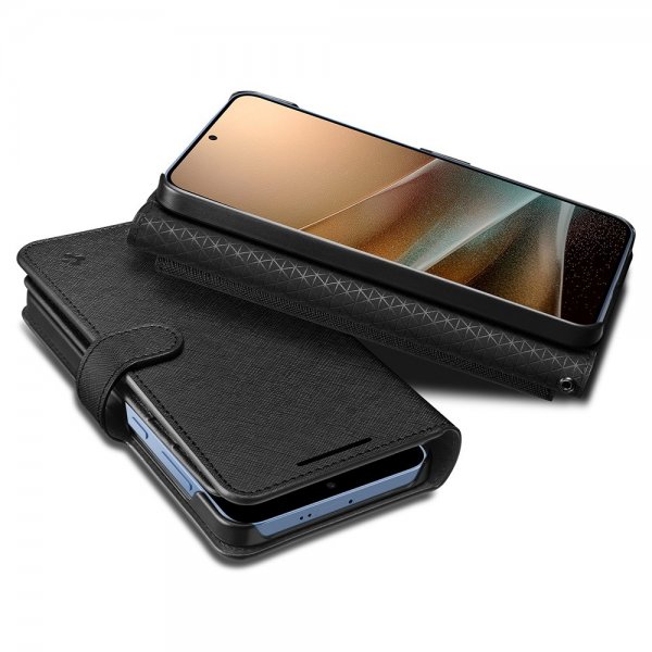 Spigen Samsung Galaxy S25 Plus -suojakotelo Wallet S, musta