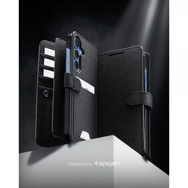 Spigen Samsung Galaxy S25 Plus -suojakotelo Wallet S, musta