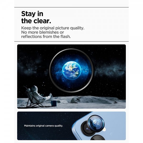 Spigen Samsung Galaxy S25 Plus kameranssuoja GLAS.tR EZ Fit Optik Pro 2-pack Musta