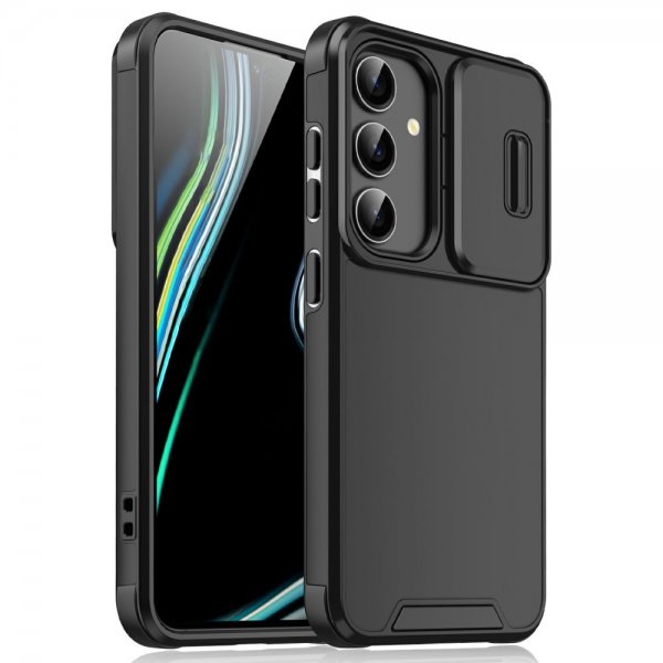 Samsung Galaxy S25 Plus Kuori Camera Slide Musta