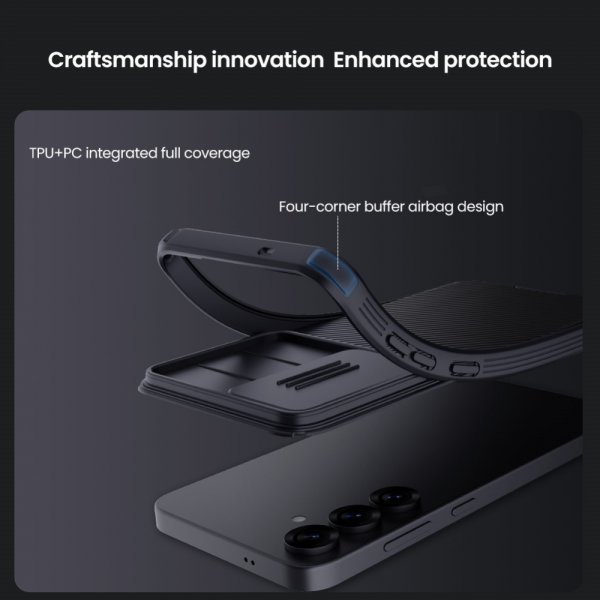 Nillkin Samsung Galaxy S25 Plus -suojakuori, CamShield Pro, musta