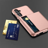 Samsung Galaxy S25 Plus Kuoret Card Slide Sininen