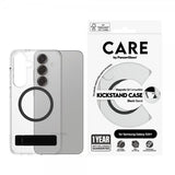 CARE by PanzerGlass Samsung Galaxy S25 Plus -suojakuori jalustalla ja MagSafella, musta