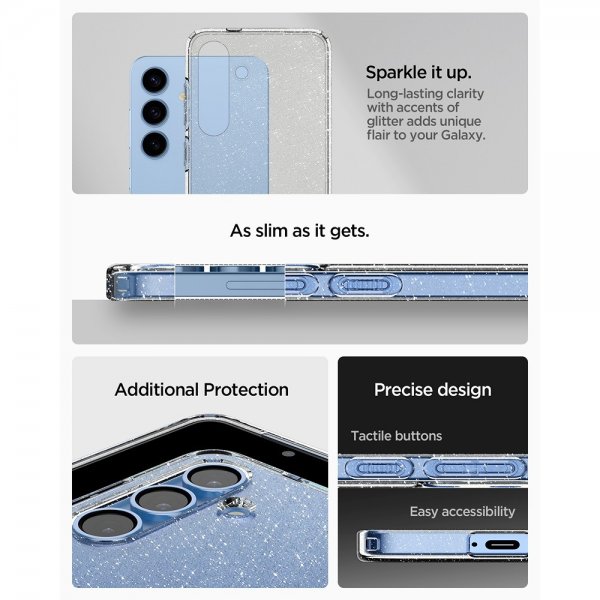 Spigen Samsung Galaxy S25 Plus Kuori Liquid Crystal Glitter Crystal Quartz