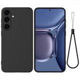 Samsung Galaxy S25 Plus Kuori, jossa ranneke, silikonia, musta